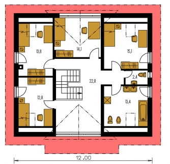 Mirror image | Floor plan of second floor - PREMIER 174